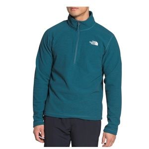The North Face Men’s Textured Cap Rock Fleece 1/4 Zip Pullover in Mallard Blue